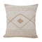 Laddha Home Designs 20" Tan and White Geometric Diamond Square Throw Pillow